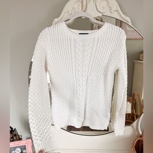 Lands’ End cotton cable knit sweater